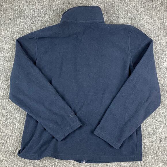 Starter Fleece Jacket Mens Size L Navy Full Zip Mock Neck Warm Casual Outerwear - Picture 7 of 8